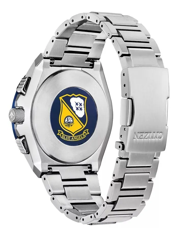 Мужские часы Eco-Drive с хронографом Promaster Skyhawk A-T Blue Angels с браслетом из нержавеющей — изображение 3 из 5