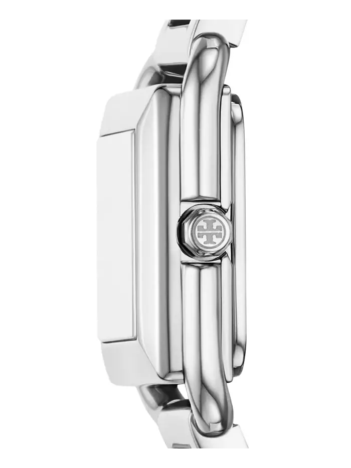 Женские часы The Kira Square с двухцветным браслетом из нержавеющей стали, 18 мм Tory Burch — изображение 2 из 3