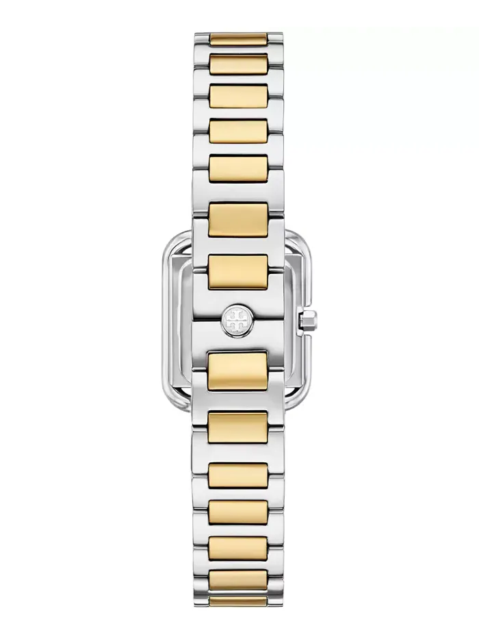 Женские часы The Kira Square с двухцветным браслетом из нержавеющей стали, 18 мм Tory Burch — изображение 3 из 3