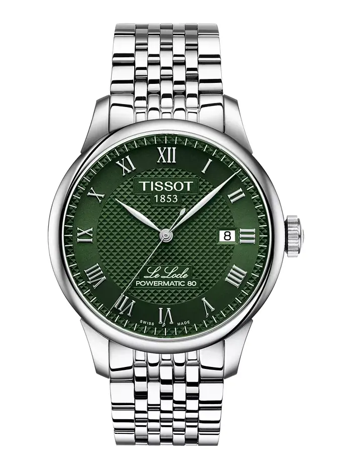 Мужские швейцарские автоматические часы Tissot Le Locle Powermatic 80 с браслетом из нержавеющей — изображение 1 из 4