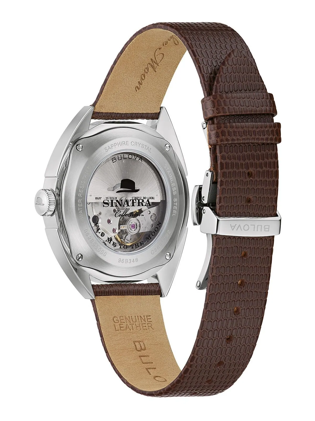 Мужские часы Frank Sinatra с автоматическим коричневым кожаным ремешком, 39 мм Bulova — изображение 3 из 3