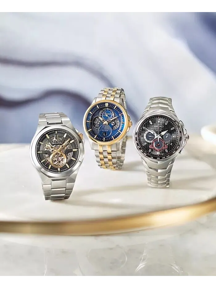 Мужские часы Eco-Drive с двухцветным браслетом из нержавеющей стали с календарем, 44 мм Citizen — изображение 4 из 4