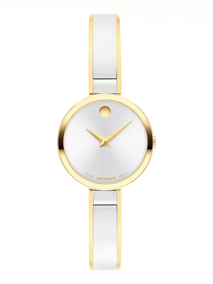 Женские часы Moda Swiss Quartz с корпусом из нержавеющей стали и желтым PVD-покрытием, 24 мм Movado — изображение 1 из 4