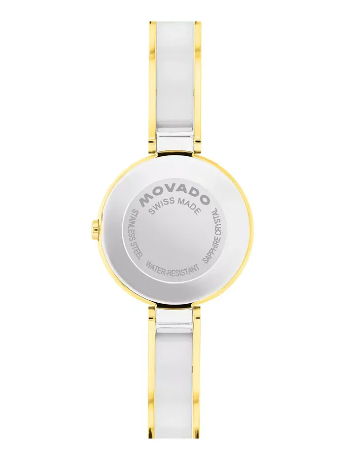Женские часы Moda Swiss Quartz с корпусом из нержавеющей стали и желтым PVD-покрытием, 24 мм Movado — изображение 3 из 4