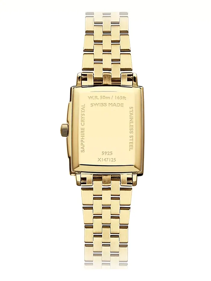 Женские наручные часы Swiss Toccata Gold PVD с браслетом из нержавеющей стали, 22.6x28.1 мм Raymond — изображение 3 из 5