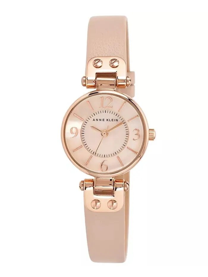 Женские часы с румяным кожаным ремешком, 26 мм 10-9442 RGLP Anne Klein