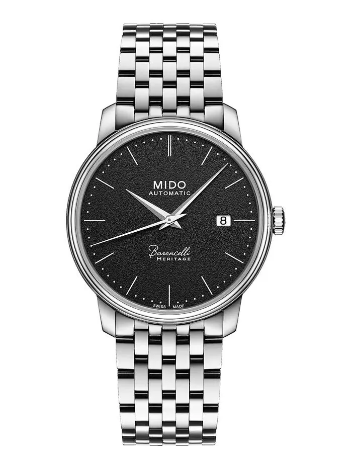 Мужские швейцарские автоматические часы Baroncelli Heritage с браслетом из нержавеющей стали, 39 мм — изображение 1 из 1