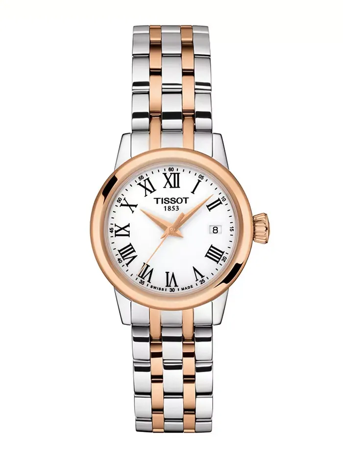 Женские часы Swiss Classic Dream с двухцветным браслетом из нержавеющей стали, 28 мм Tissot — изображение 1 из 5