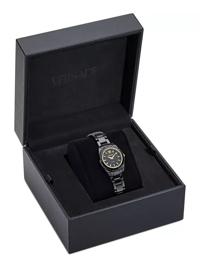 Женские швейцарские часы Swiss DV One Mini с черным керамическим браслетом, 28 мм Versace — изображение 4 из 5