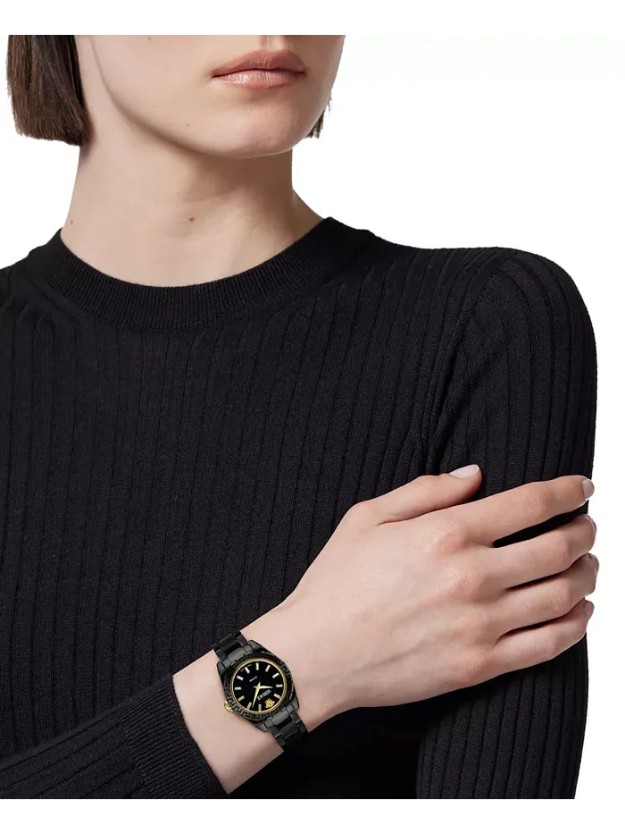 Женские швейцарские часы Swiss DV One Mini с черным керамическим браслетом, 28 мм Versace — изображение 5 из 5