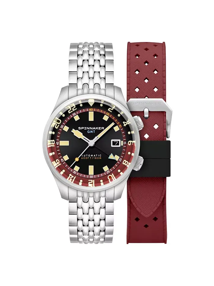 Мужские часы Bradner GMT с автоматическим механизмом, корпус из нержавеющей стали, браслет, 42 мм