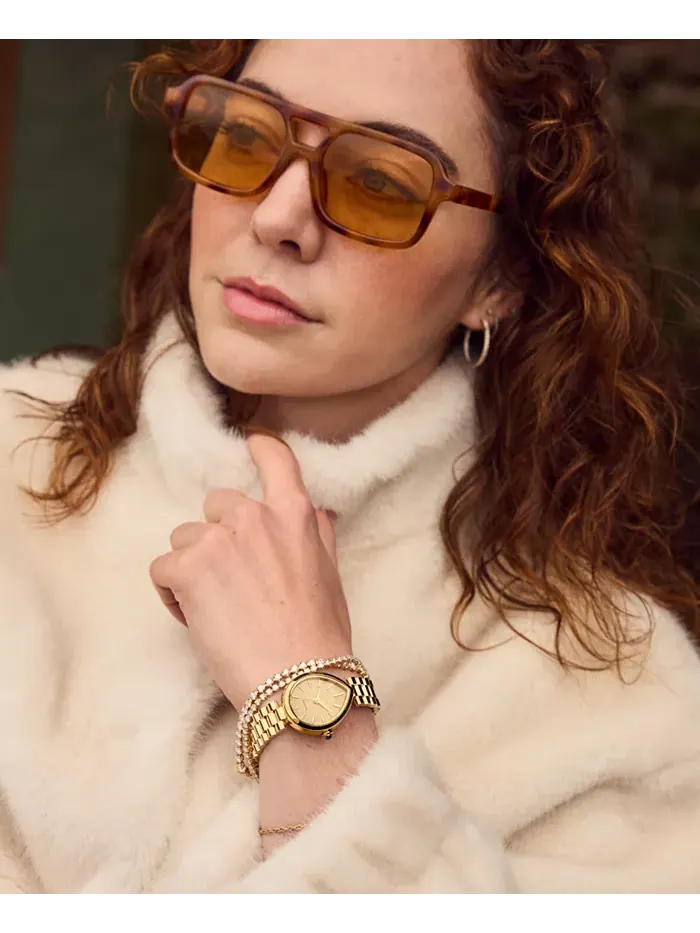 Женские часы Eco-Drive Classic Rainell с позолоченным браслетом из нержавеющей стали, 26 мм Citizen — изображение 3 из 4
