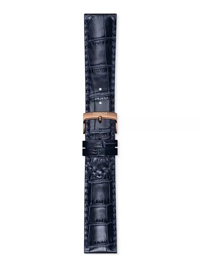Мужские часы Swiss Chronograph XL с классическим синим кожаным ремешком, 45 мм Tissot — изображение 4 из 5
