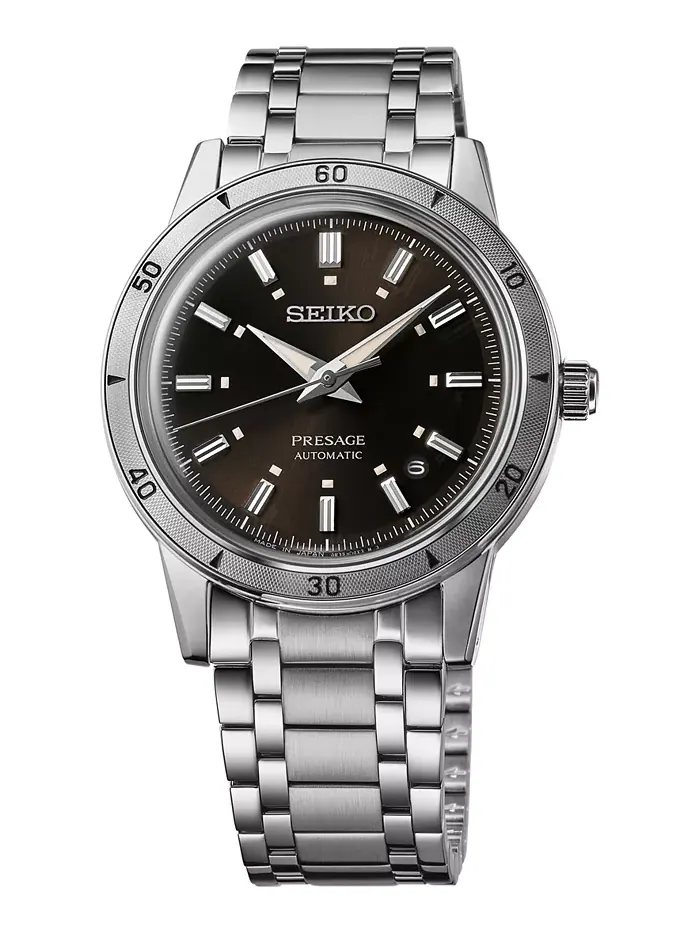 Мужские автоматические часы Presage Style 60s на стальном браслете, 40 мм Seiko