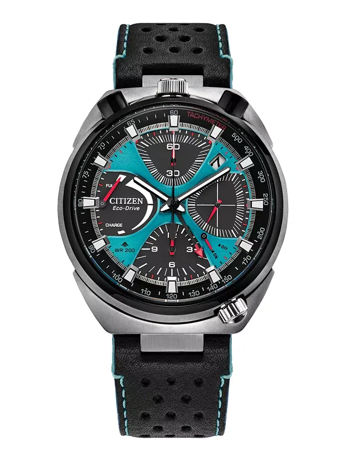 Мужские часы Promaster Tsuno Chronograph с черным кожаным ремешком 44,5 мм Citizen — изображение 1 из 4