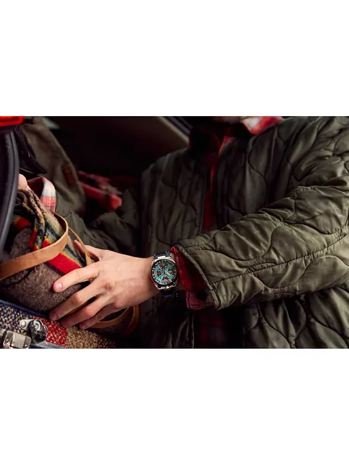 Мужские часы Promaster Tsuno Chronograph с черным кожаным ремешком 44,5 мм Citizen — изображение 4 из 4