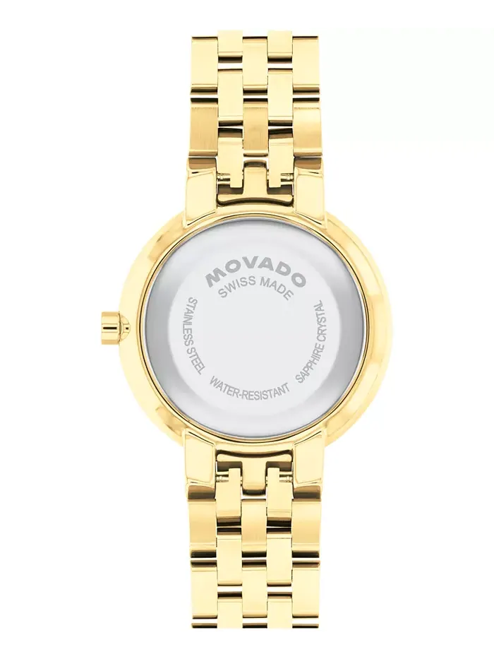 Женские часы Museum Classic Swiss Quartz с покрытием PVD светло-желтого цвета, 29.5 мм Movado — изображение 3 из 3