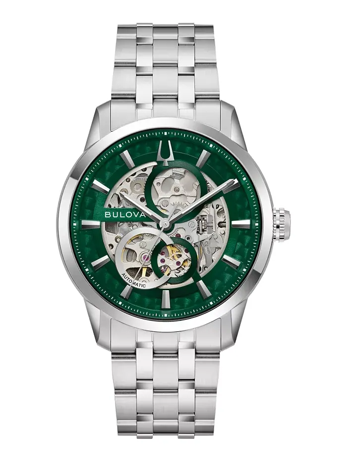 Мужские классические часы Sutton Automatic с серебристым стальным браслетом 40mm Bulova — изображение 1 из 3