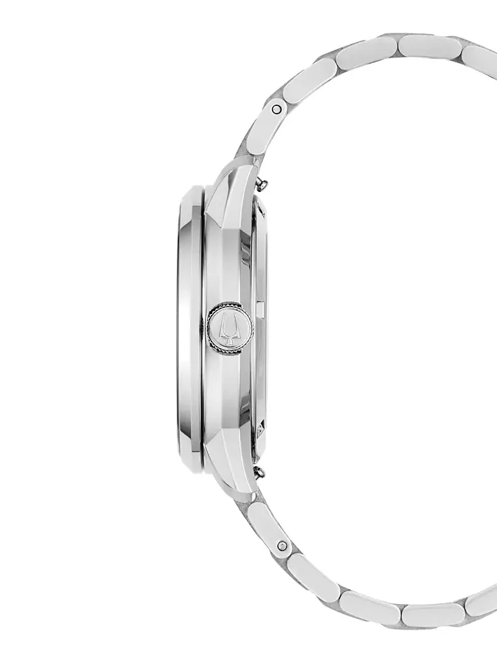 Мужские классические часы Sutton Automatic с серебристым стальным браслетом 40mm Bulova — изображение 2 из 3
