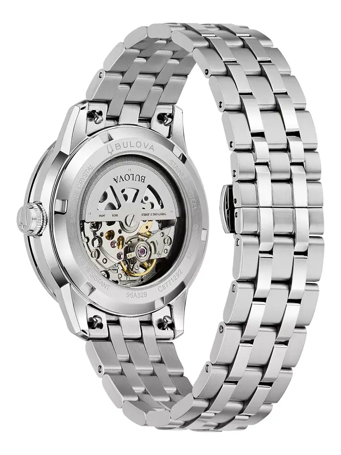 Мужские классические часы Sutton Automatic с серебристым стальным браслетом 40mm Bulova — изображение 3 из 3