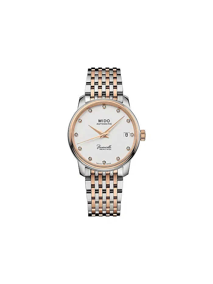 Женские наручные часы Swiss Automatic Baroncelli III Heritage Diamond (1/10 ct. t.w.) с браслетом — изображение 1 из 2