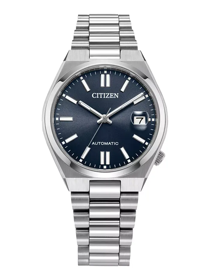 Мужские эксклюзивные спортивные роскошные часы Tsuyosa Automatic с серебристым стальным браслетом