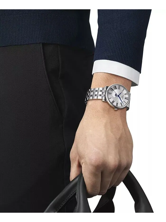 Мужские часы Carson Premium Gent Moonphase из нержавеющей стали с браслетом 40 мм Tissot — изображение 5 из 5