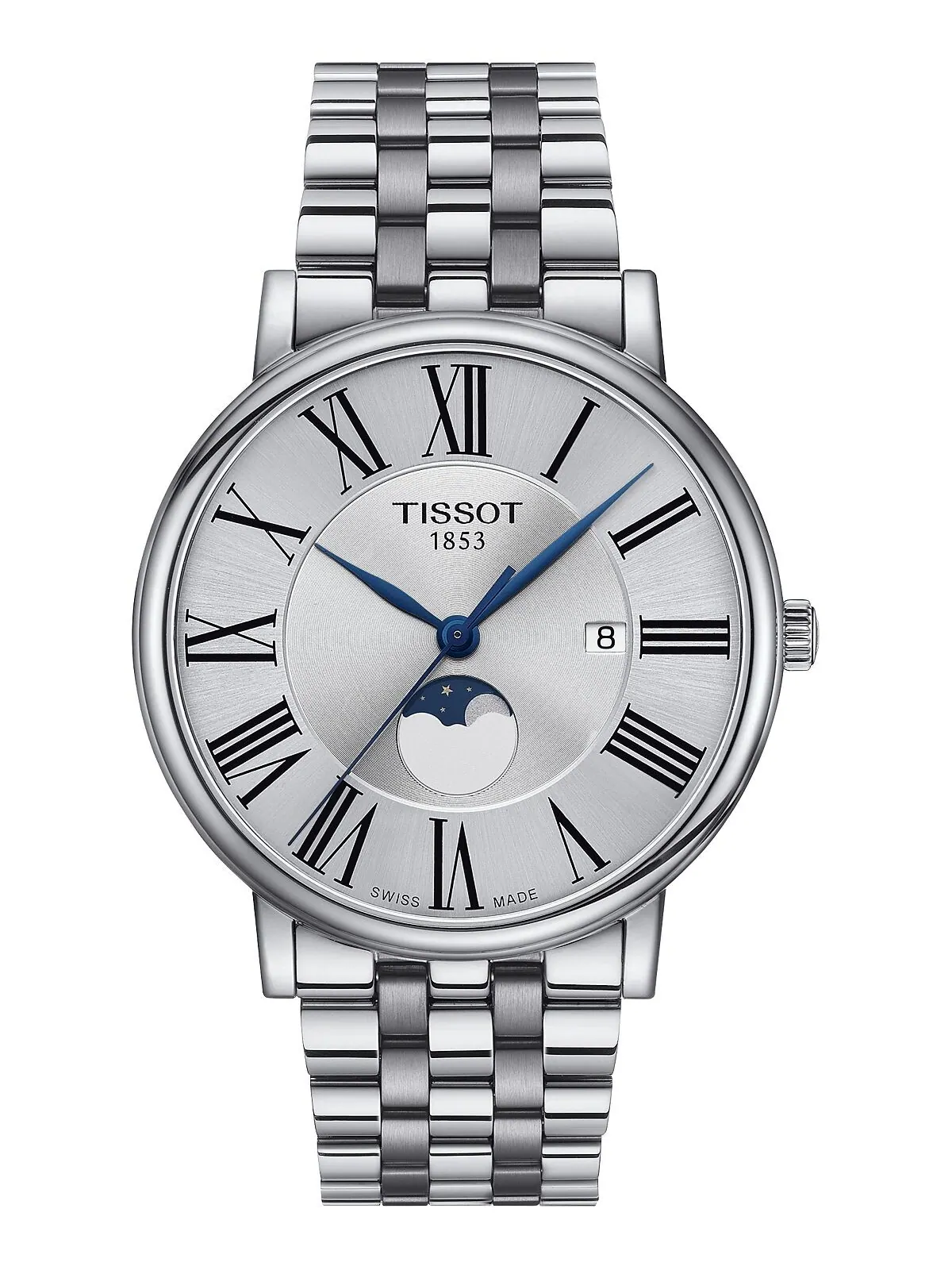 Мужские часы Carson Premium Gent Moonphase из нержавеющей стали с браслетом 40 мм Tissot — изображение 1 из 5