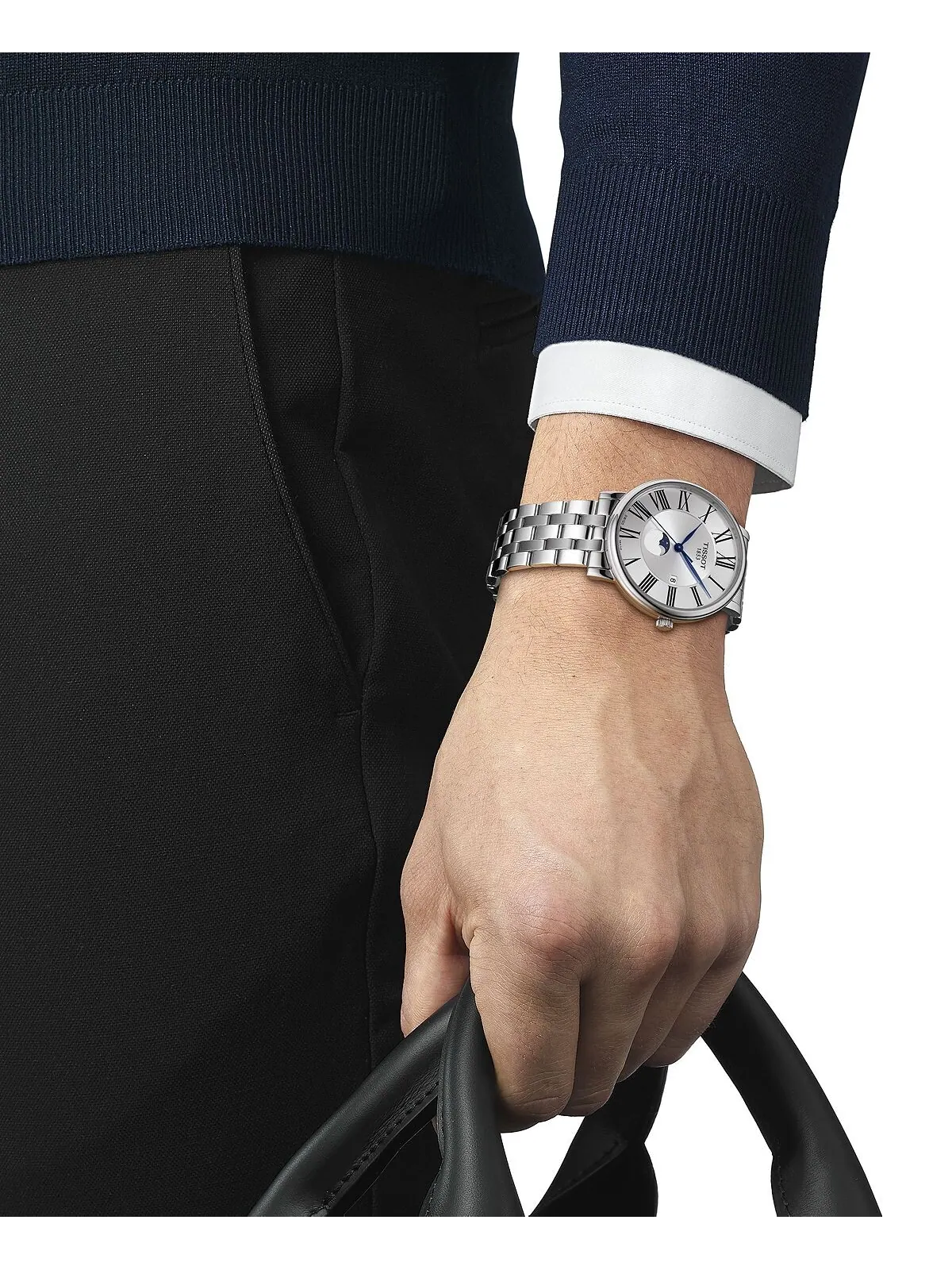 Мужские часы Carson Premium Gent Moonphase из нержавеющей стали с браслетом 40 мм Tissot — изображение 5 из 5