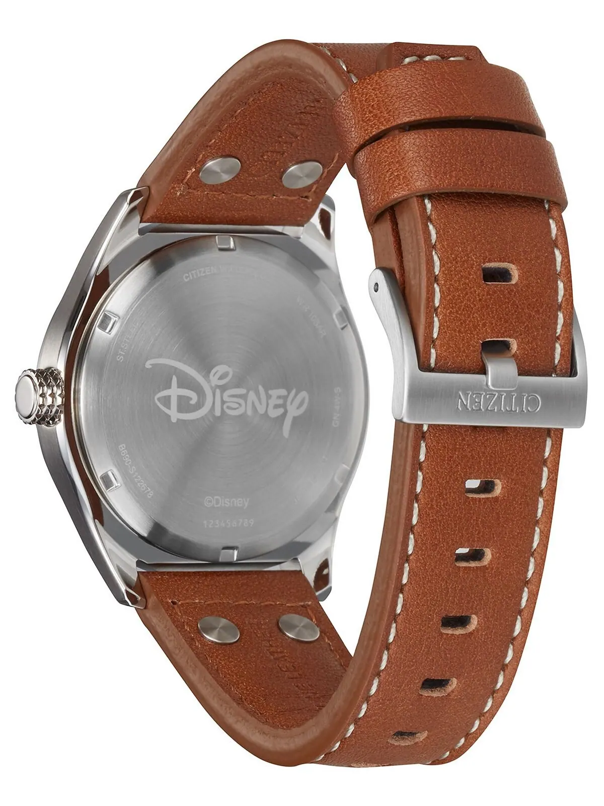 Часы Mickey Aviator с коричневым кожаным ремешком, 40 мм Citizen — изображение 3 из 3, оттенок коричневый