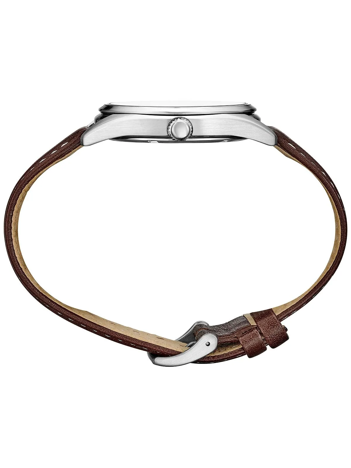 Мужские часы Essentials с коричневым кожаным ремешком, 40 мм Seiko — изображение 2 из 3, оттенок зеленый