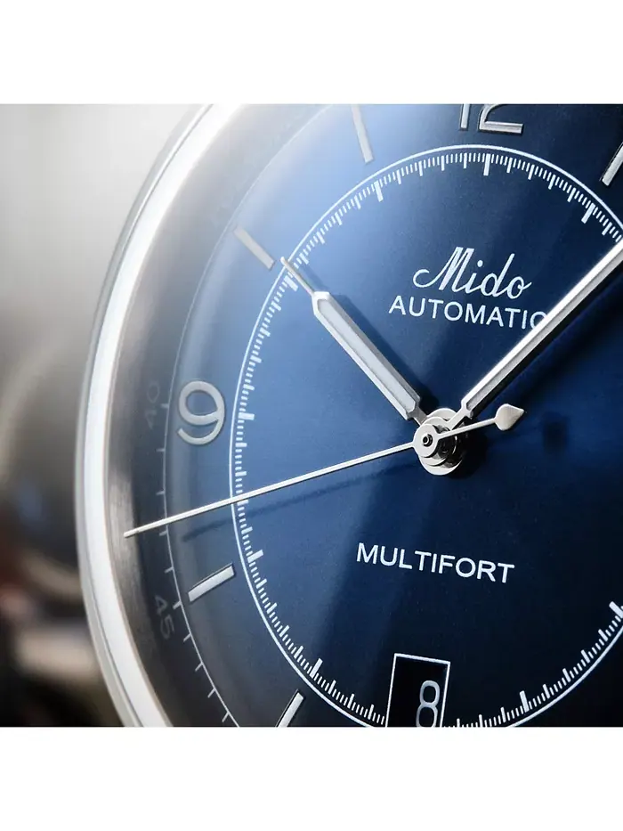 Мужские автоматические часы Swiss Automatic Multifort Patrimony Pulsometer с коричневым кожаным — изображение 7 из 8