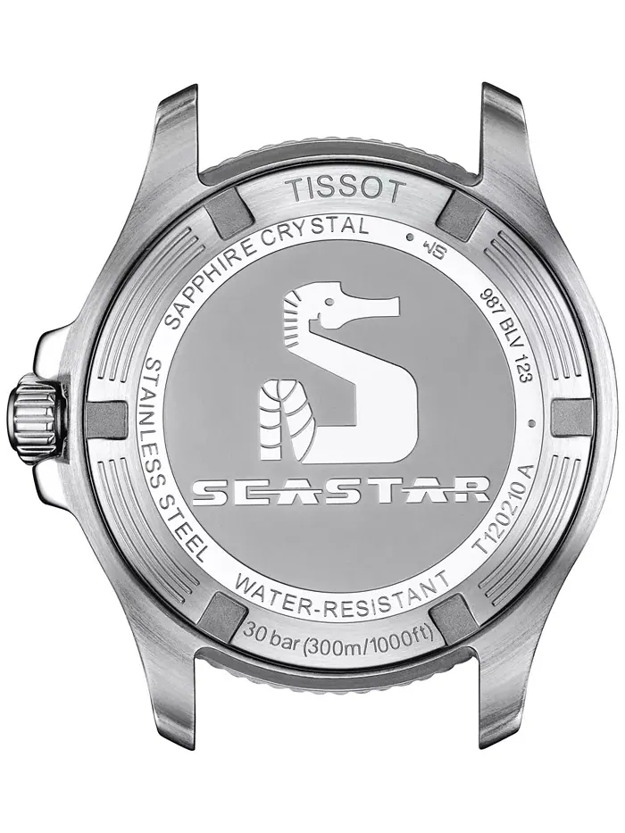 Женские часы Swiss Seastar 1000 с двухцветным браслетом из нержавеющей стали, 36 мм Tissot — изображение 3 из 4
