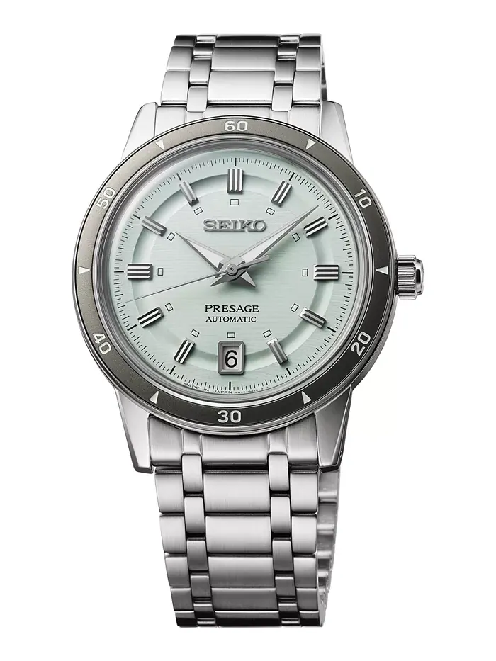 Мужские автоматические часы Presage Style 60s на стальном браслете, 40 мм Seiko