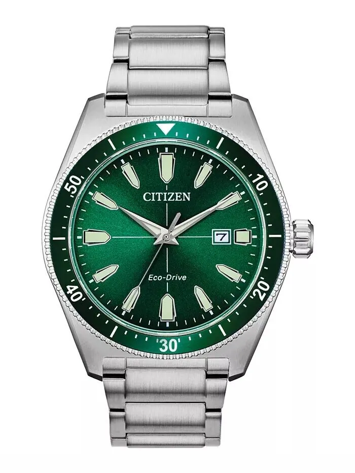 Мужские часы Eco-Drive Brycen с браслетом из нержавеющей стали, 43 мм Citizen