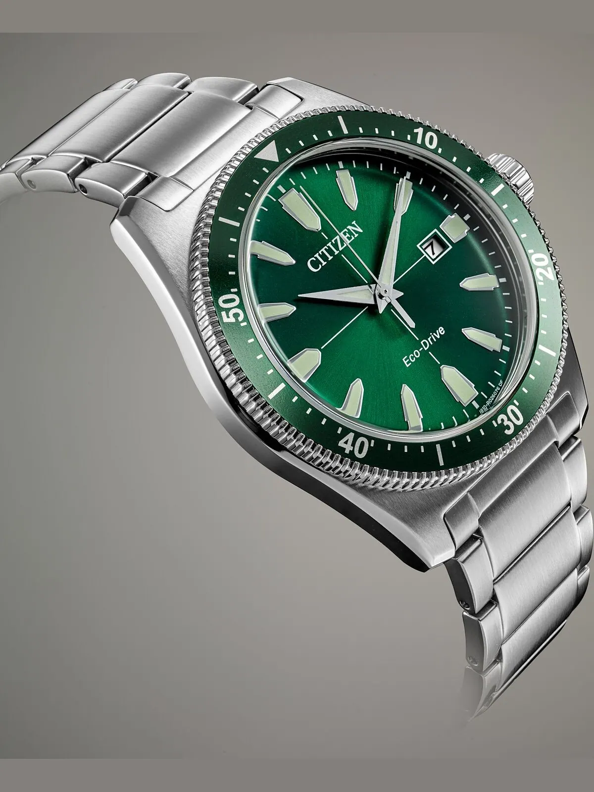 Мужские часы Eco-Drive Brycen с браслетом из нержавеющей стали, 43 мм Citizen — изображение 3 из 8, оттенок серебряный