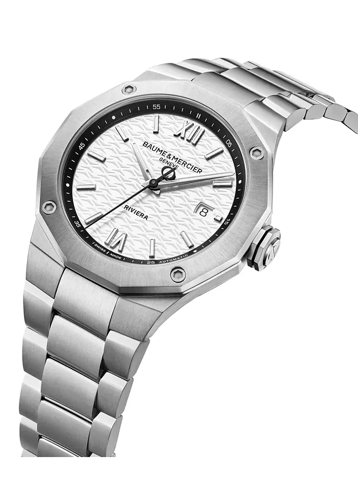 Мужские автоматические швейцарские часы Riviera на стальном браслете 42 мм Baume & Mercier — изображение 2 из 3