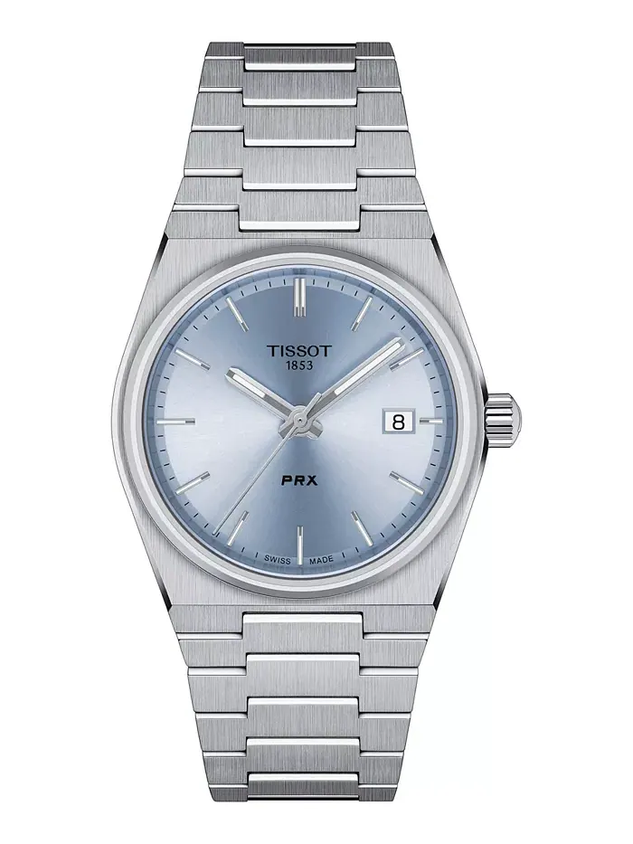 Унисекс-часы PRX со стальным браслетом серебристого оттенка, 35 мм Tissot — изображение 1 из 6