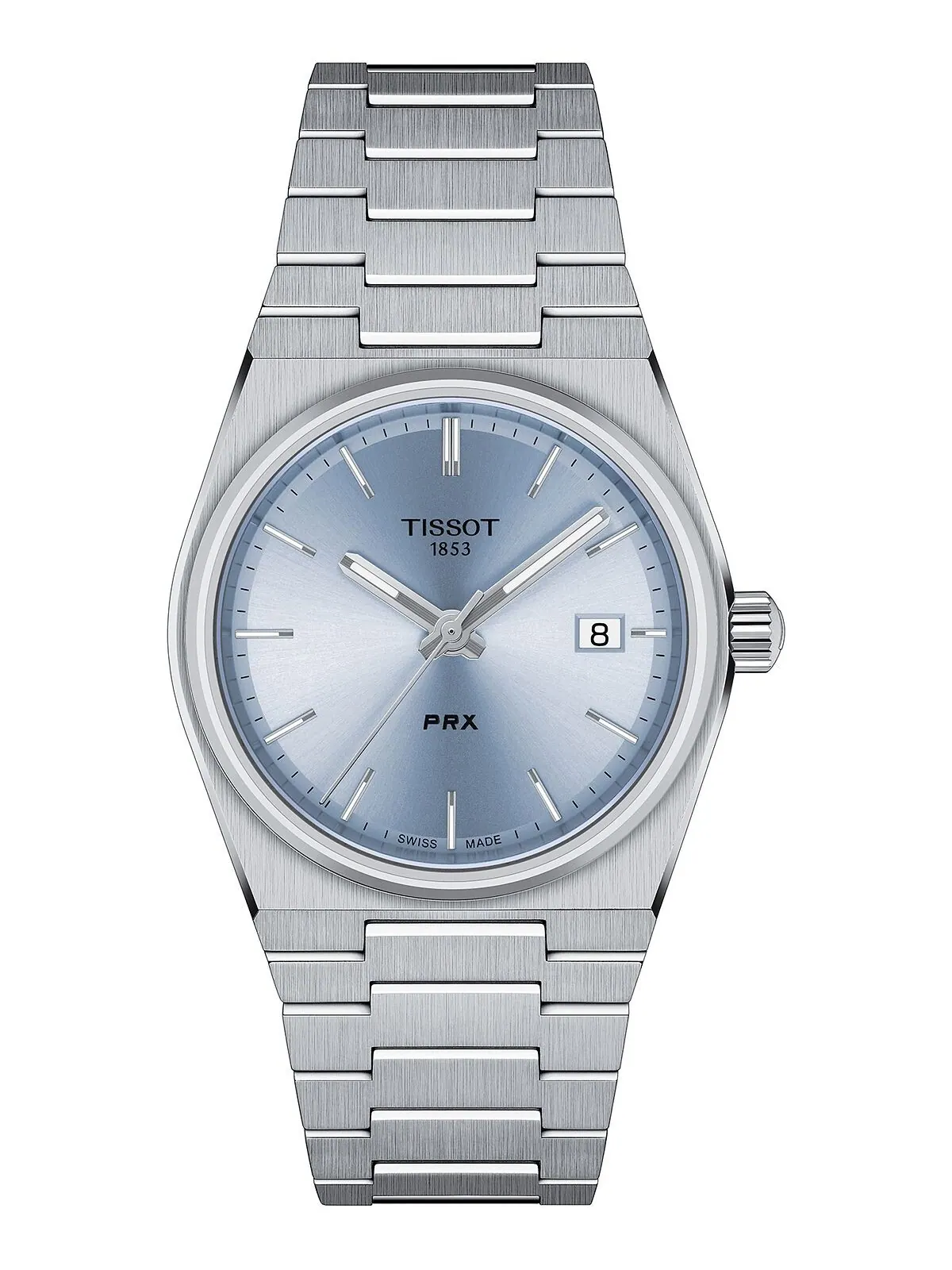 Часы-унисекс PRX с серебристым браслетом из нержавеющей стали, 35 мм Tissot — изображение 1 из 6, оттенок серебряный