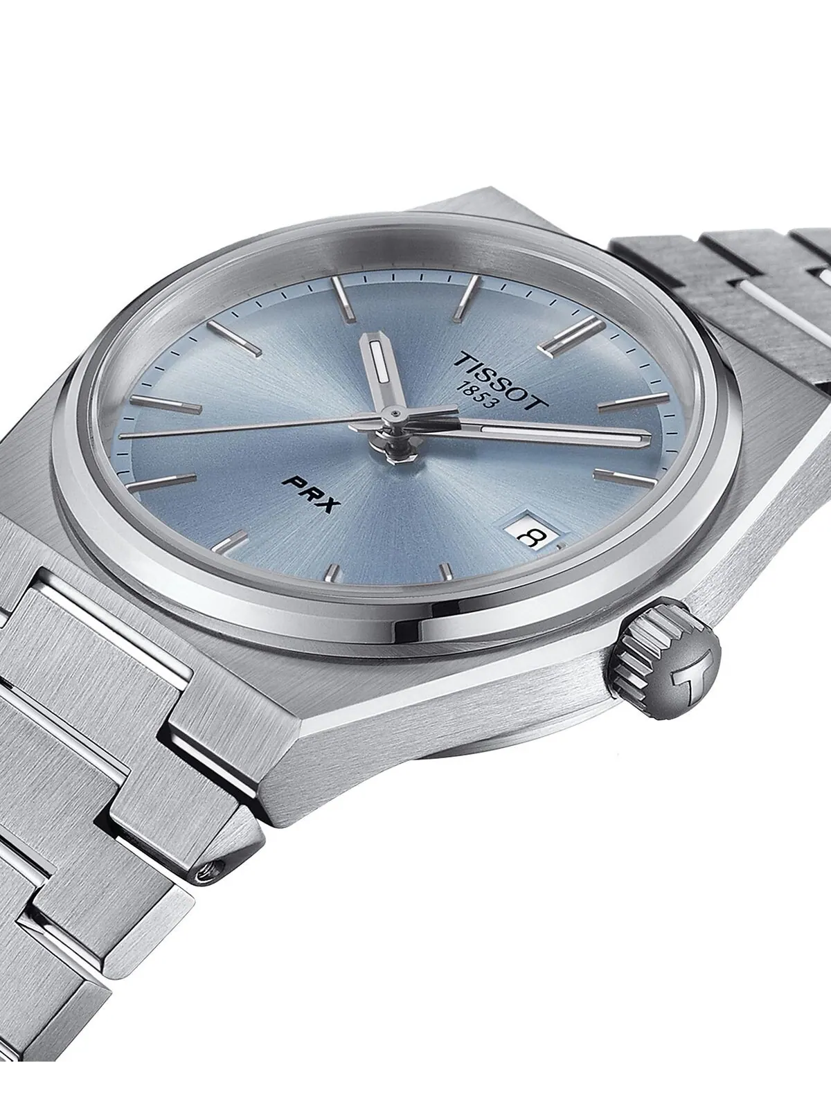 Часы-унисекс PRX с серебристым браслетом из нержавеющей стали, 35 мм Tissot — изображение 3 из 6, оттенок серебряный