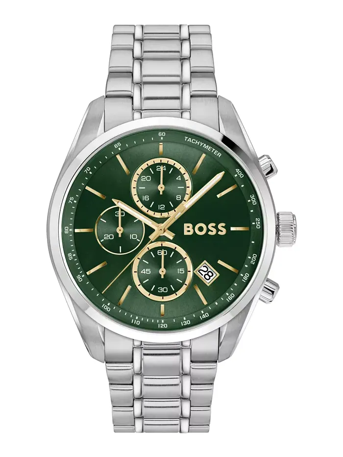 Мужские часы Grand Prix 44 Quartz Fashion Chrono из нержавеющей стали, 44.50 мм Hugo Boss — изображение 1 из 3