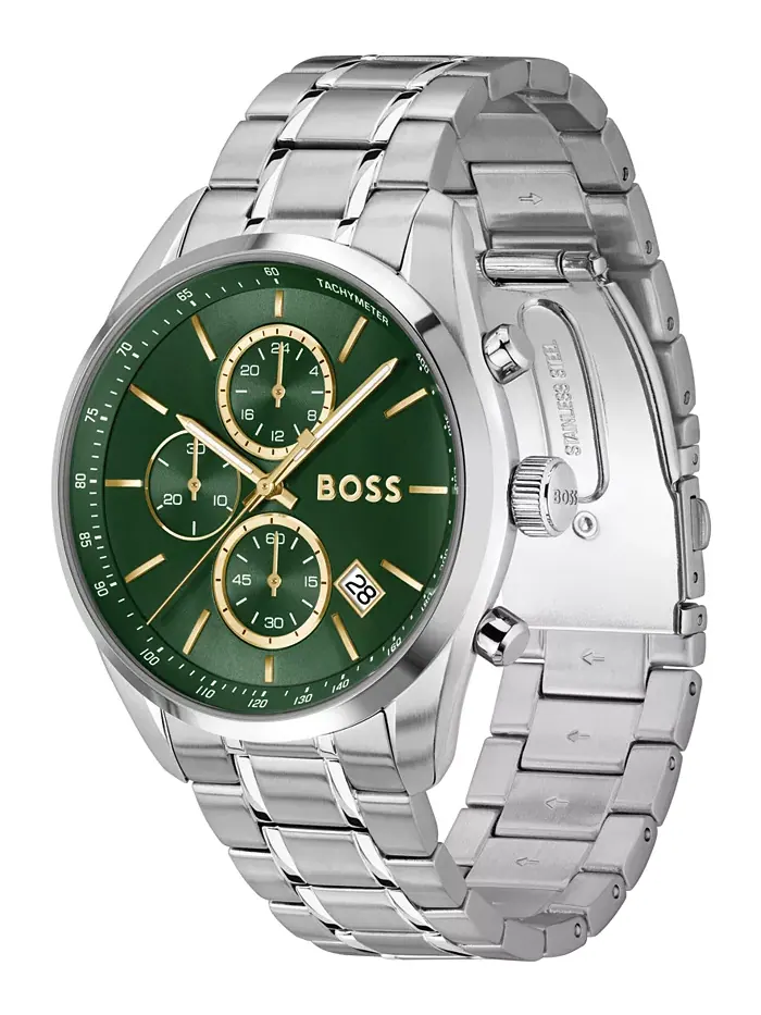 Мужские часы Grand Prix 44 Quartz Fashion Chrono из нержавеющей стали, 44.50 мм Hugo Boss — изображение 2 из 3