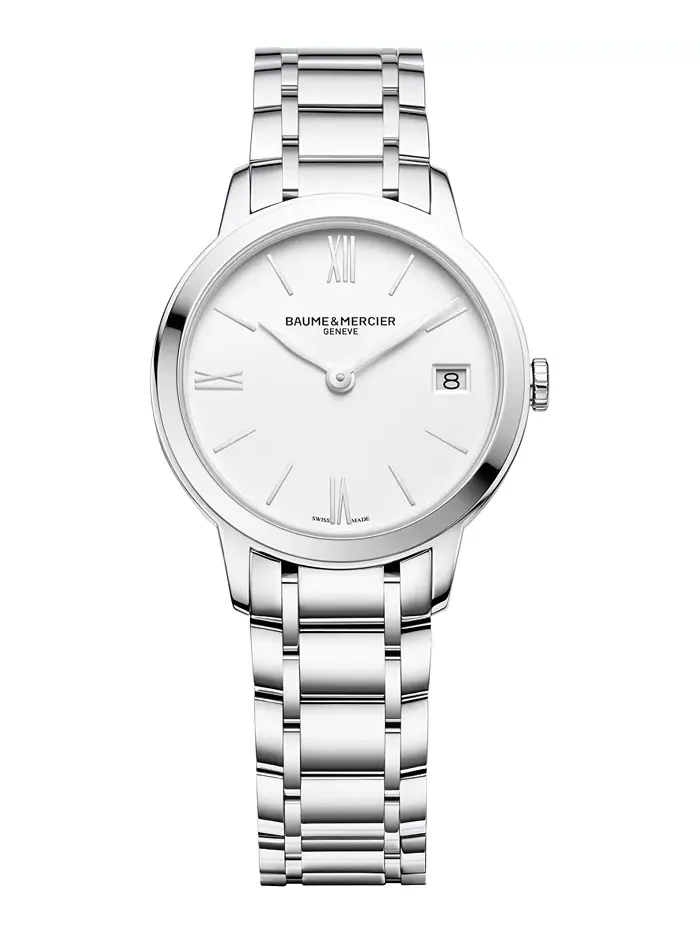 Женские часы Swiss Classima на стальном браслете, 31 мм, модель M0A10335 Baume & Mercier — без цвета