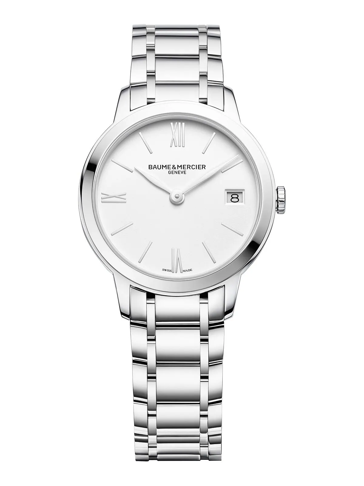 Женские швейцарские часы Classima с браслетом из нержавеющей стали 31 мм M0A10335 Baume & Mercier — серебристый