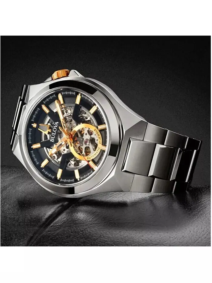 Мужские автоматические часы Maquina с браслетом из нержавеющей стали, 46 мм Bulova — изображение 7 из 9
