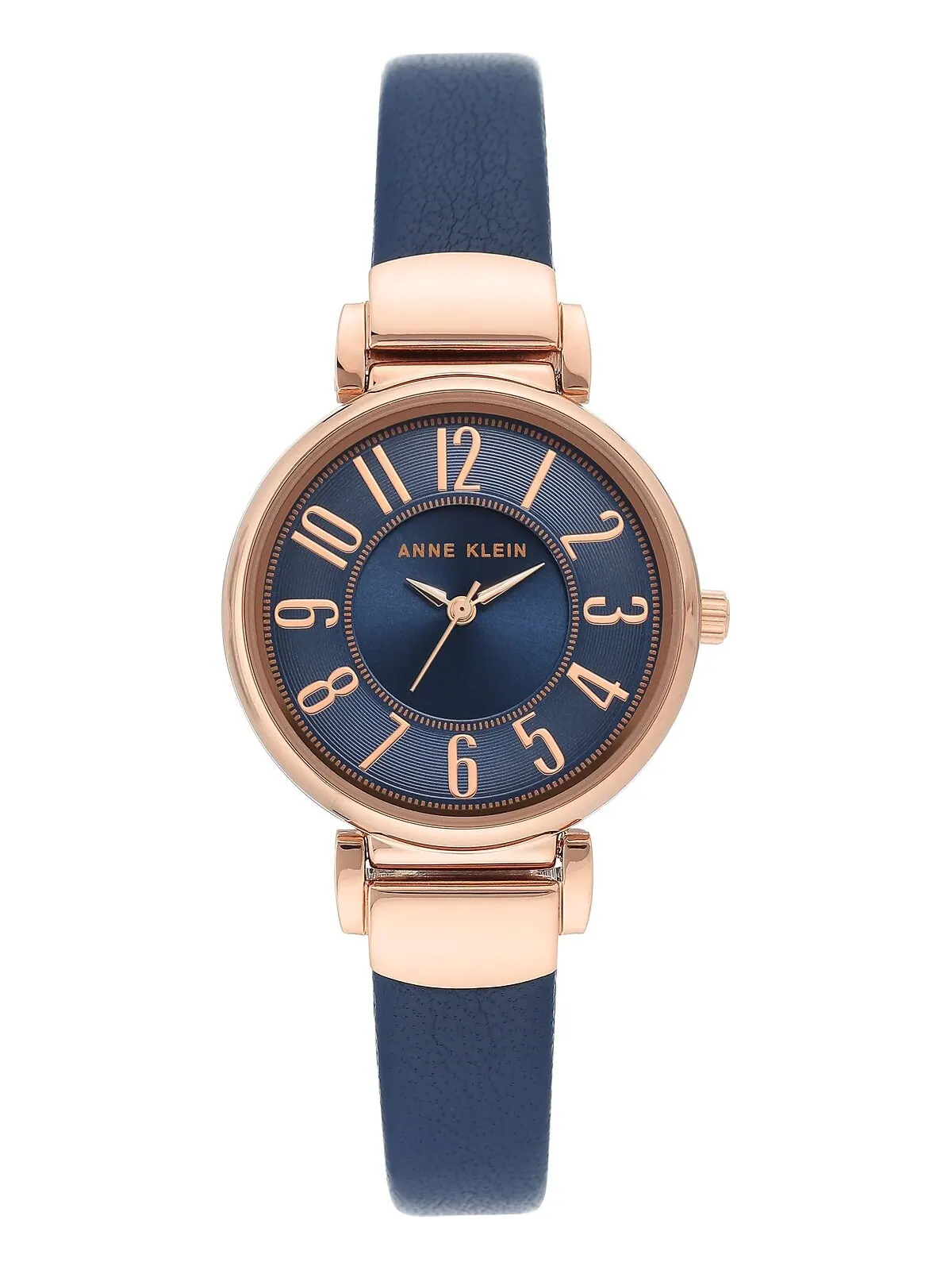 Женские часы с кожаным ремешком темно-синего цвета, 30 мм Anne Klein