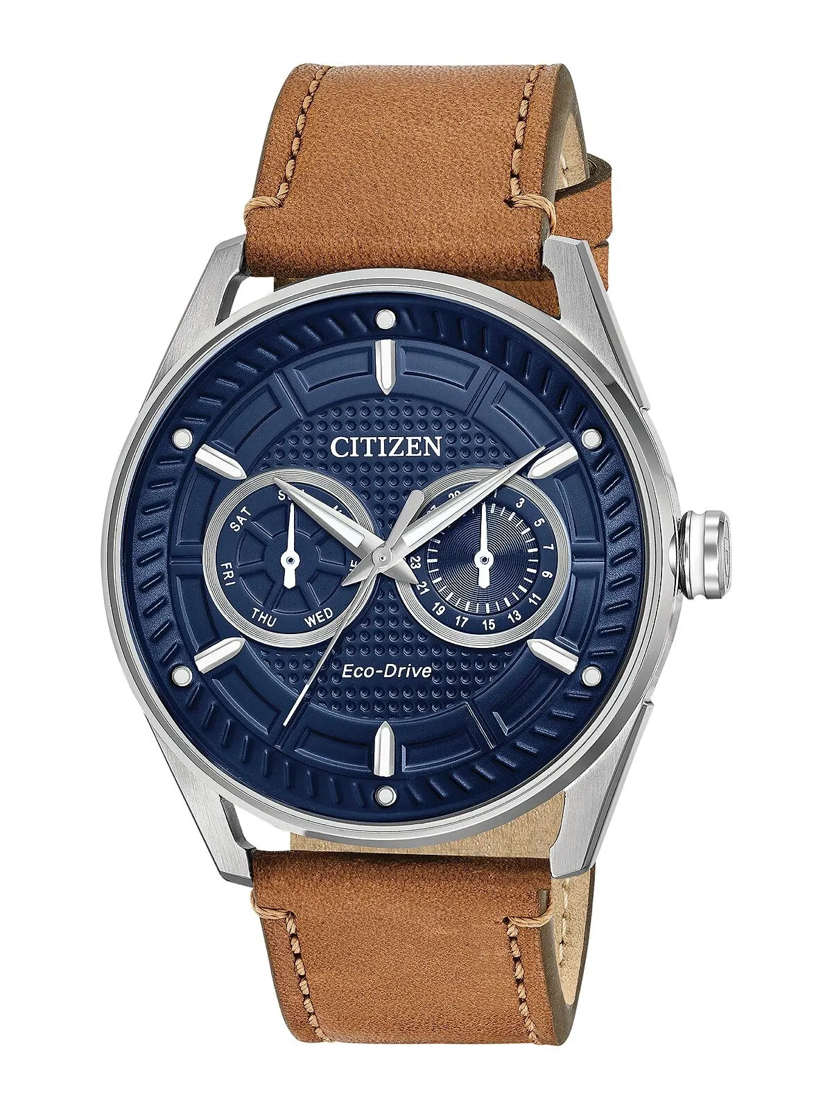 Мужские часы Drive from Citizen Eco-Drive 42 мм с коричневым кожаным ремешком