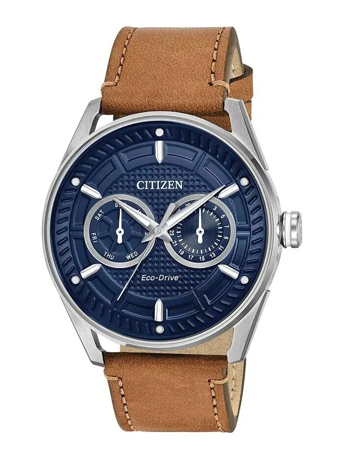 Мужские часы Drive from Citizen Eco-Drive 42 мм с коричневым кожаным ремешком — изображение 1 из 9