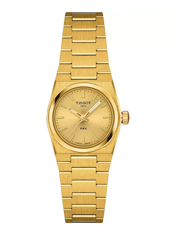 Женские часы Swiss PRX с браслетом из нержавеющей стали золотого оттенка, 25 мм Tissot — изображение 1 из 5
