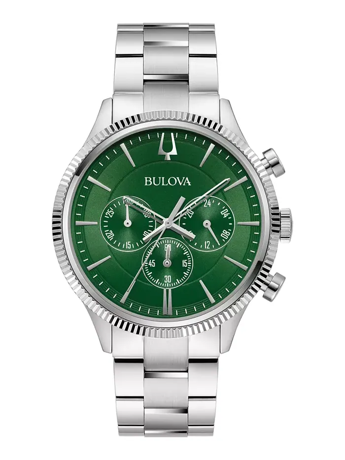 Мужские хронографические часы со стальным браслетом 42 мм Bulova — изображение 1 из 3